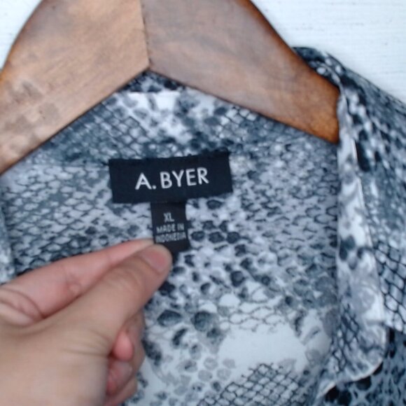A.Byer Snake Print button down - Picture 2 of 7